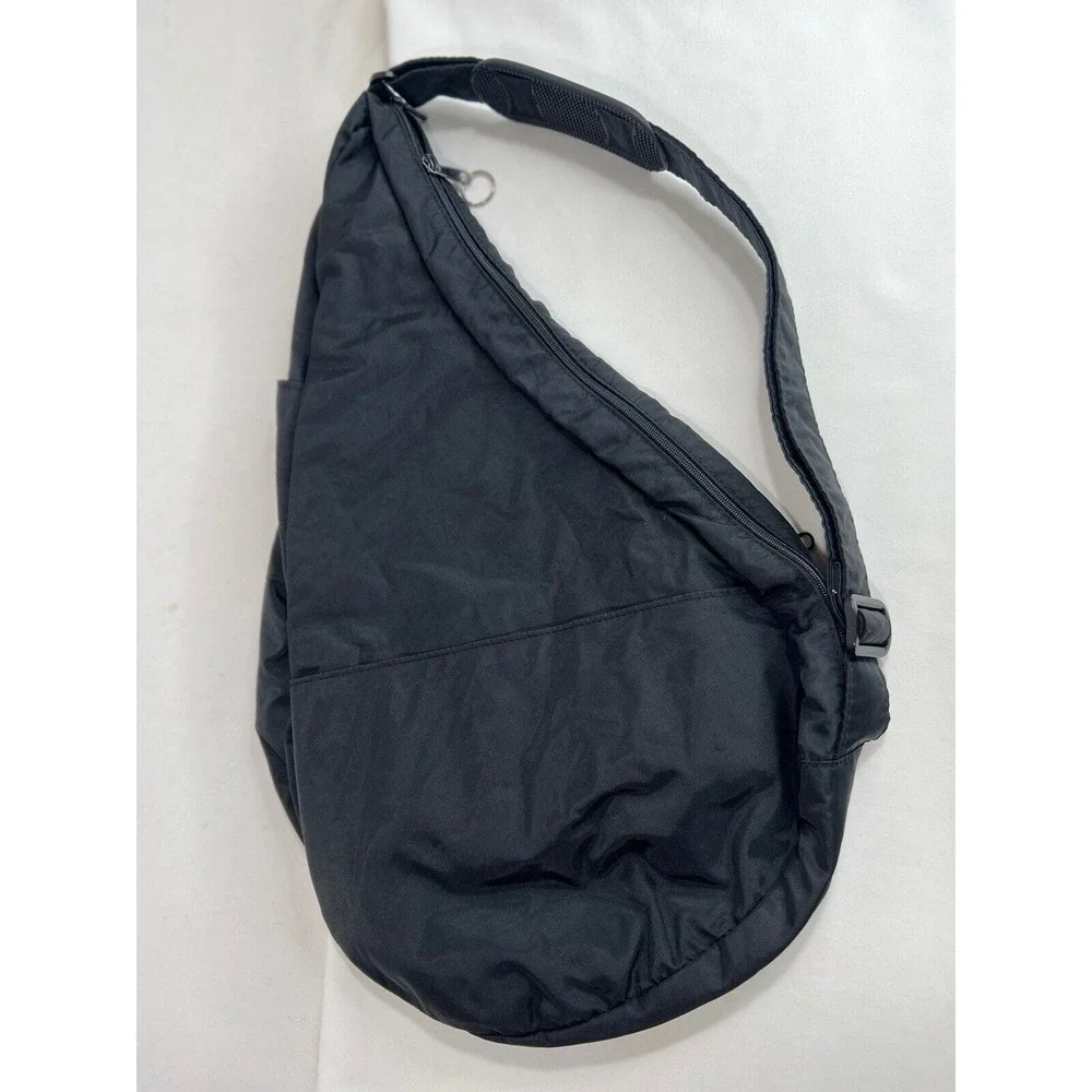 Healthy Back‎ Sling Bag Black Ergonomic Crossbody Travel Lightweight Utility
